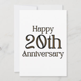 Glückwunsch zur 20. Hochzeitsjubiläumseinladung Einladung