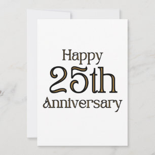 Glückwunsch zur 25. Hochzeitsjubiläumseinladung Einladung