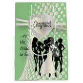 Glückwunsch zur Braut | Mint Green Mittlere Geschenktüte (Rückseite)