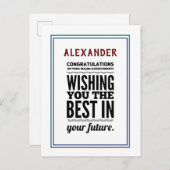 Glückwunsch zur Errungenschaft Postkarte (Vorne/Hinten)