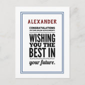 Glückwunsch zur Errungenschaft Postkarte (Vorderseite)