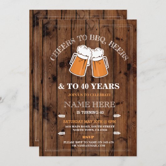 Glückwunsch zur GRILLEN, Einladung der Biere zur G (Vorne/Hinten)