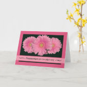 Glückwunsch zur Hochzeit auf Griechisch, Gerbera D Karte (Gelbe Blume)