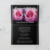 Glückwunsch zur Hochzeit deines Grandson Karte (Innenseite)