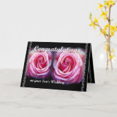 Glückwunsch zur Hochzeit deines Sohnes Karte (Gelbe Blume)