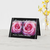 Glückwunsch zur Hochzeit Ihres Nephews Karte (Gelbe Blume)