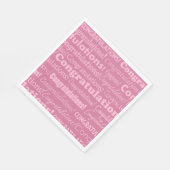 Glückwunsch zur Hochzeit in Rosa Napkins Serviette (Ecke)