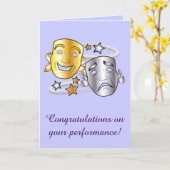 Glückwunsch zur Leistung des Dramas Karte (Gelbe Blume)