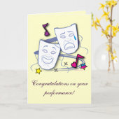 Glückwunsch zur Leistung des Dramas Karte (Gelbe Blume)