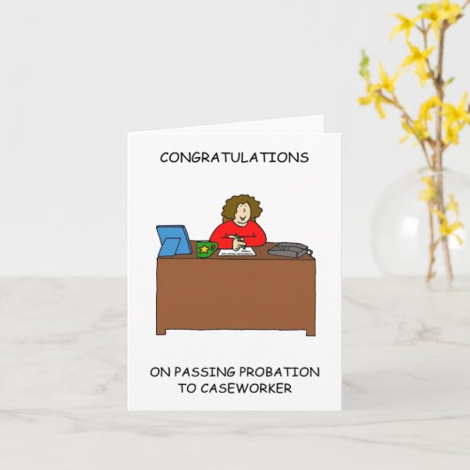 Glückwunsch zur Übergabe der Probation an Casework Karte (Gelbe Blume)
