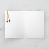 Glückwunsch zur Verlobung, Gold Lila Diamond Karte (Innenseite)