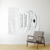 Glückwunsch Zwei Absolventen Silver Confetti Party Wandteppich (Beispiel (Horizontal))