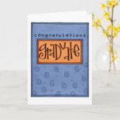 Glückwunschabsolvent Karte (Gelbe Blume)