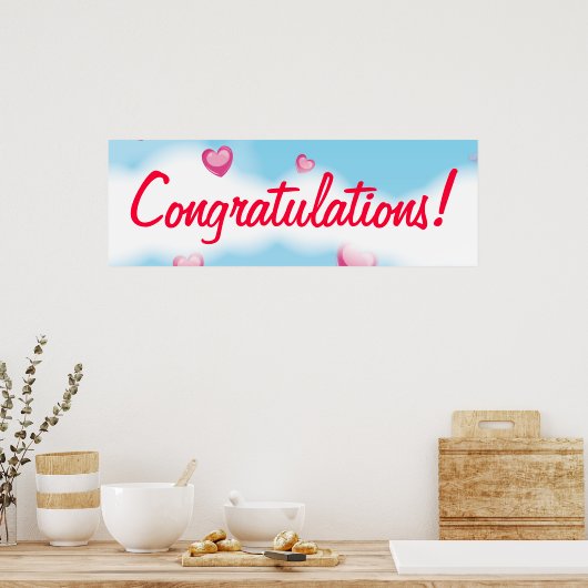 Glückwunschbanner Poster (Küche)