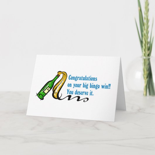 Glückwunschbingosieger Karte (Vorderseite)