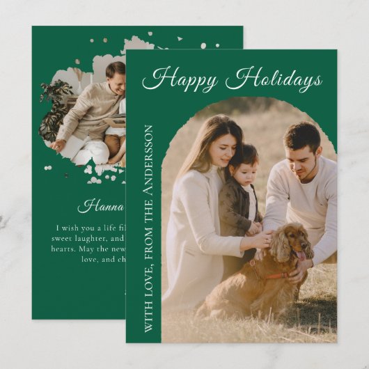 Glückwunschbogen Arch 2 Foto Feiertagskarte (Vorne/Hinten)