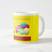 Glückwunschbotschaft gelb Jumbo-Tasse (Vorderseite Rechts)