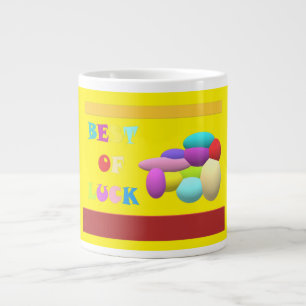 Glückwunschbotschaft gelb Jumbo-Tasse