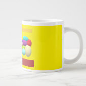 Glückwunschbotschaft gelb Jumbo-Tasse (Rechts)