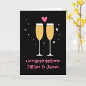 Glückwunschchampagner-Toastkarte Karte (Gelbe Blume)