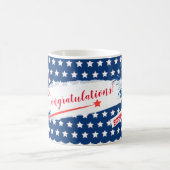 Glückwünsche 4. amerikanischer USA Flagge Julis Kaffeetasse (Mittel)