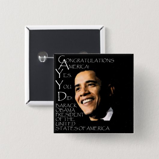 GLÜCKWÜNSCHE AMERIKA BUTTON (Vorne & Hinten)