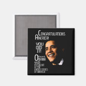 GLÜCKWÜNSCHE AMERIKA MAGNET (Vorderseite/Rückseite)