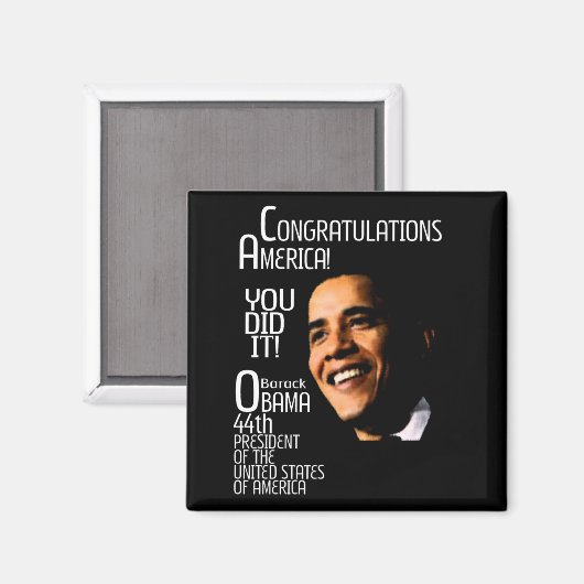 GLÜCKWÜNSCHE AMERIKA MAGNET (Vorderseite/Rückseite)