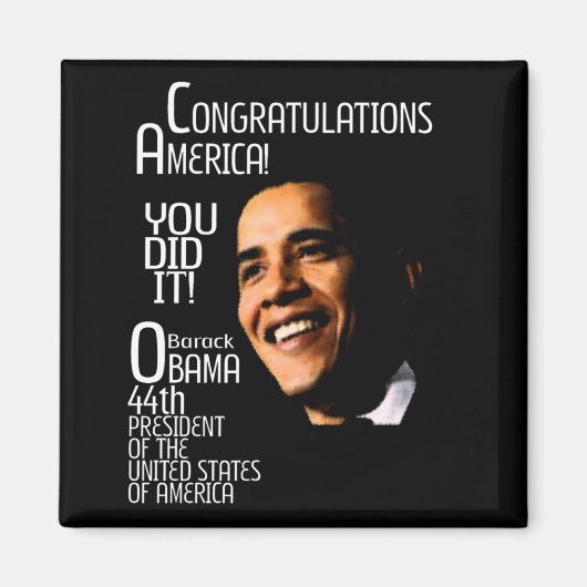 GLÜCKWÜNSCHE AMERIKA MAGNET (Vorne)