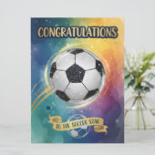 Glückwünsche an den Fußballstar Karte (Stehend Vorderseite)