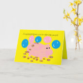 Glückwünsche an Your Baby/Greek Karte (Gelbe Blume)