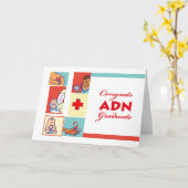 Glückwünsche auf Associate degree in der Karte (Gelbe Blume)