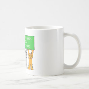 Glückwünsche auf dem Erhalten Ihrer grünen Kart Kaffeetasse