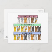 Glückwünsche auf dem Werden ein großer Bruder Postkarte (Vorne/Hinten)