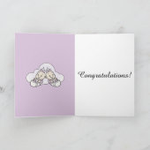 Glückwünsche auf der Geburt Ihrer Zwillingskarte Karte (Innenseite)