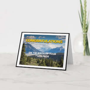 Glückwünsche auf der Geburt von Ihrem Doppelpecs Karte