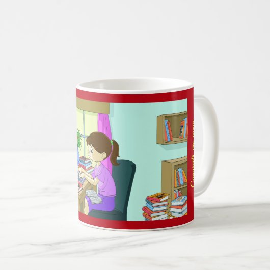 Glückwünsche auf Doktorgrad, Funny Books, Niedlich Kaffeetasse (VorderseiteRechts)