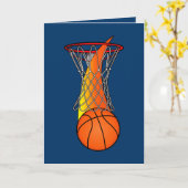 Glückwünsche auf einer großen Basketballsaison Karte (Gelbe Blume)