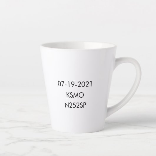 Glückwünsche auf Einzelflug - individuell anpassba Milchtasse (Rechts)