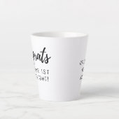Glückwünsche auf Einzelflug - individuell anpassba Milchtasse (Vorderseite)