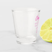 Glückwünsche auf Einzelflug - individuell anpassba Schnapsglas (Links)