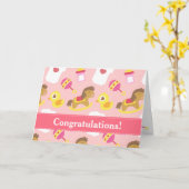 Glückwünsche auf Geburt des Babys Karte (Gelbe Blume)