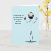 Glückwünsche auf Ihr Pipi erfolgreich zielen Karte (Gelbe Blume)