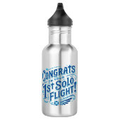 Glückwünsche auf Ihrem 1. Solo Flug! Edelstahlflasche (Rechts)