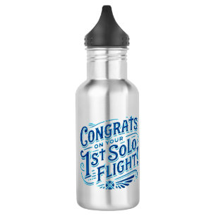 Glückwünsche auf Ihrem 1. Solo Flug! Edelstahlflasche