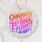 Glückwünsche auf Ihrem 1. Solo Flug! Geschenkanhänger (Vorderseite)