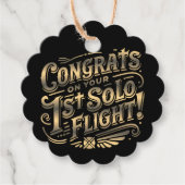 Glückwünsche auf Ihrem 1. Solo Flug! Geschenkanhänger (Vorderseite)