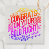 Glückwünsche auf Ihrem 1. Solo Flug! Geschenkanhänger (Rückseite)