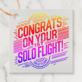 Glückwünsche auf Ihrem 1. Solo Flug! Geschenkanhänger (Vorderseite)