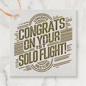Glückwünsche auf Ihrem 1. Solo Flug! Geschenkanhänger (Vorderseite)